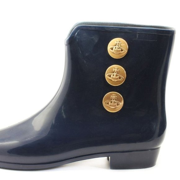 Melissa X Vivienne Westwood Ankle Boot lii Blue 10 - Picture 2 of 3
